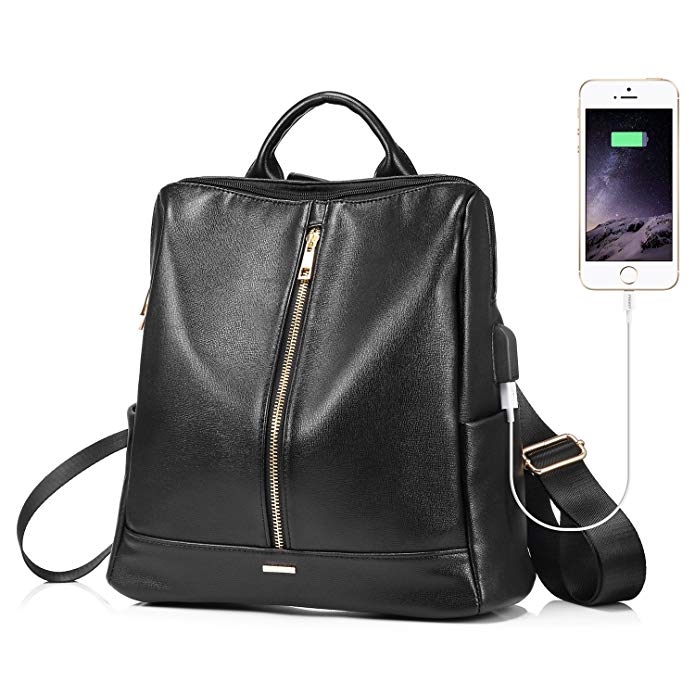 Backpack for Women Purse Satchel with USB Charging Casual School Bag