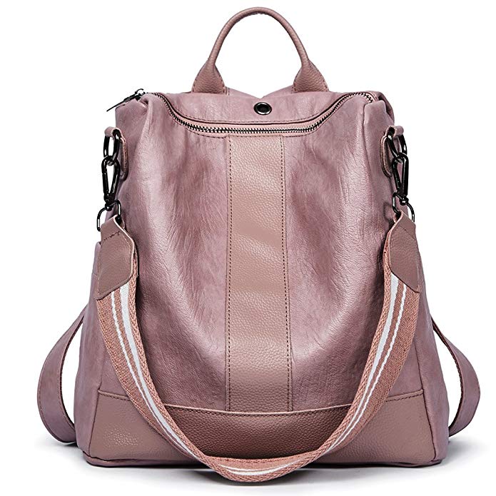 Womens Backpacks Purse PU Leather Covertible School Shoulder Bag Fashion Ladies Travel Bag