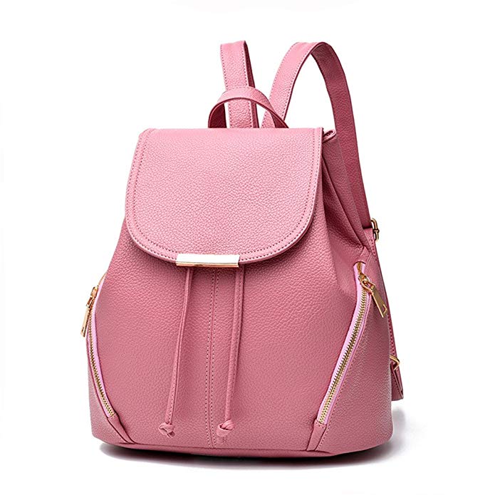 Z-joyee Casual Purse Fashion School Leather Backpack Shoulder Bag Mini Backpack for Women & Girls