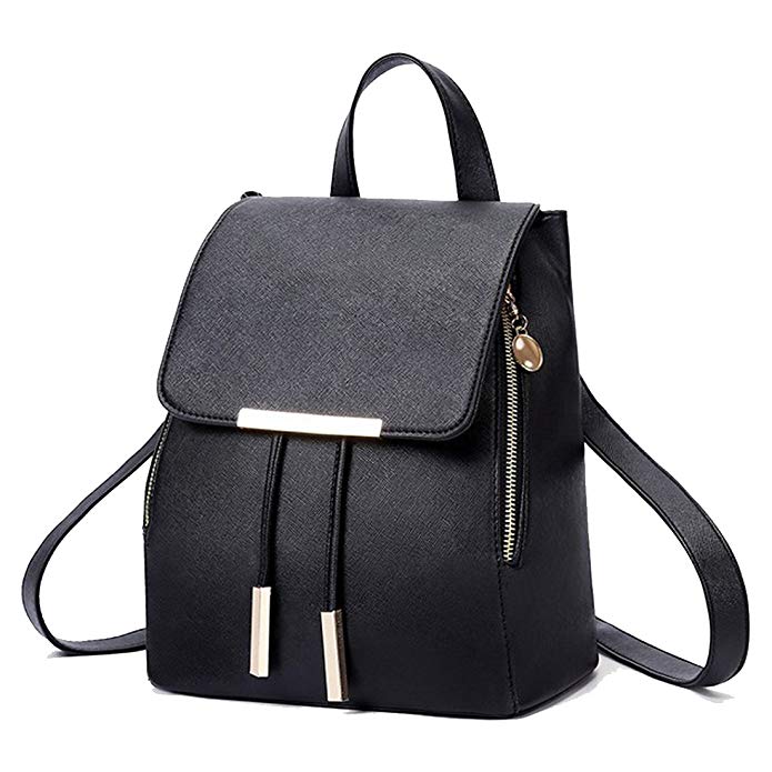 Casual Leather Backpack, Peak Mall Shoulder Bag Stylish Lovely Daypack for Women and Girls