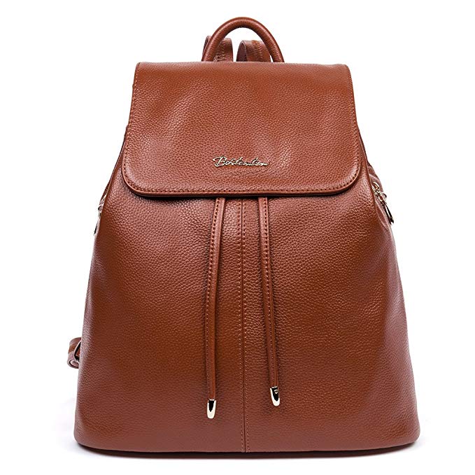 BOSTANTEN Vintage Women's Leather Backpack Casual Daypack Handbags for Ladies & Girls