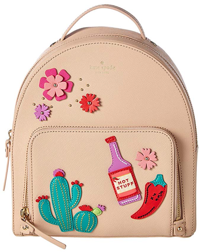 Kate Spade Cactus Tomi New Horizons Cashew Saffiano Leather Small Backpack