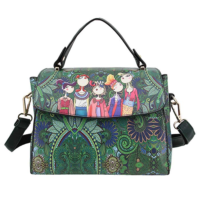 Candice Women Mini Forest Series Fashionable Printing Colorful Backpack Shoulder Hand Bag