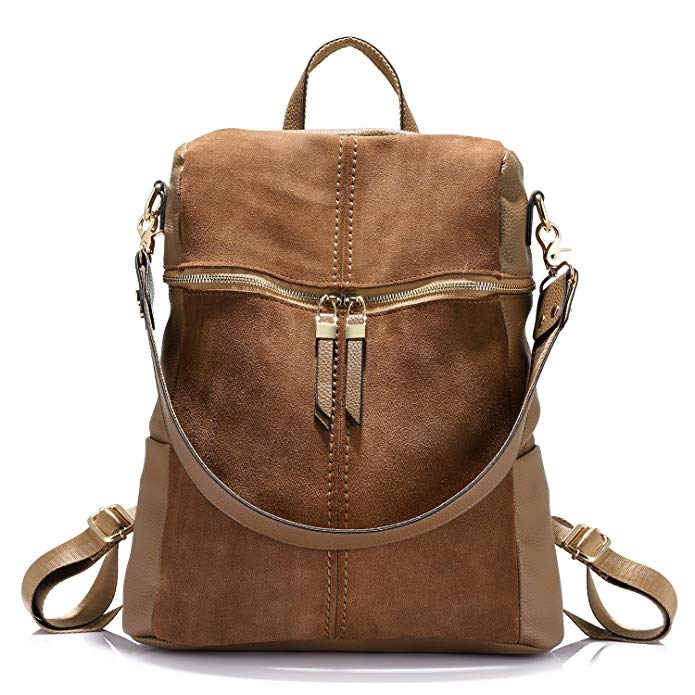 Backpack Shoulder Bag Purse Girls School Bag Casual Nubuck +Synthetic Leather Collage Style