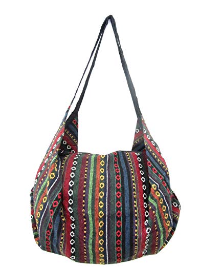 Large Aztec Yoga Convertible Crossbody Backpack Hippie Hobo Sling Bohemian Shoulder Bag