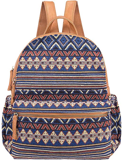 Cute Backpack for Women Canvas High School Daypack Casual Bookbags