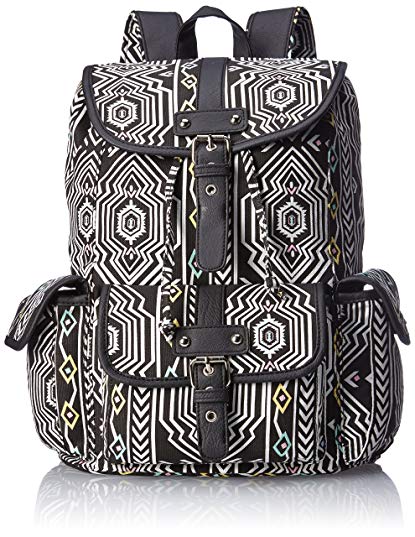 Wild Pair Aztec Printed Canvas Backpack Handbag