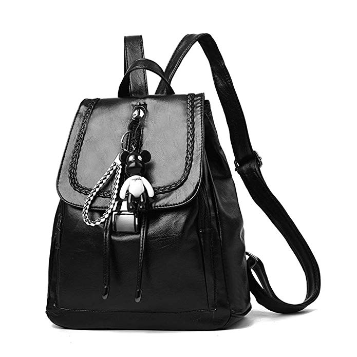 Fashion Shoulder Bag Rucksack PU Leather Women Girls Ladies Backpack Travel bag Leather Backpack