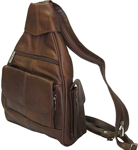 Vallemoso Backpack Shoulder Bag Leather Purse with Built in Wallet Cell Phone Holder