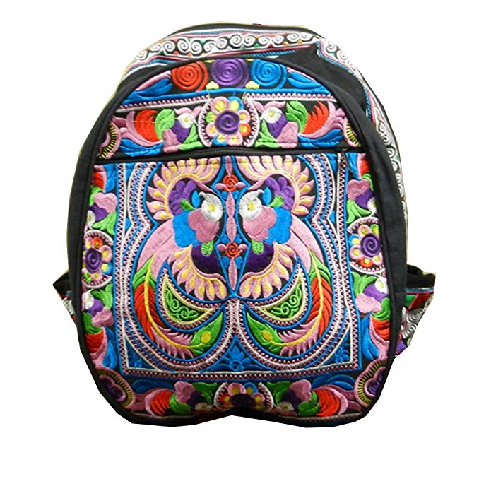 BTP! Hmong Bag Backpack / Ethnic Purse / Embroidered bag/ Hill Tribe bag/ Hippie Multicolour Bags BP4