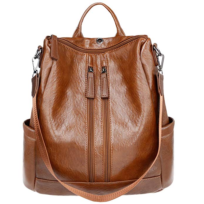 Womens Leather Backpack Fashion Handbag Shoulder bag for Ladies