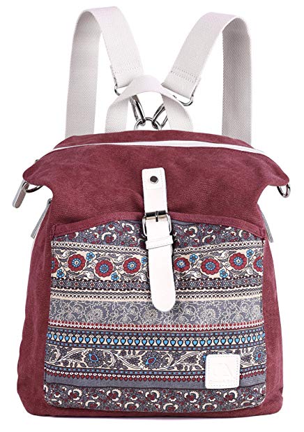 ArcEnCiel Women Girl Backpack Purse Canvas Rucksack Shoulder Bag