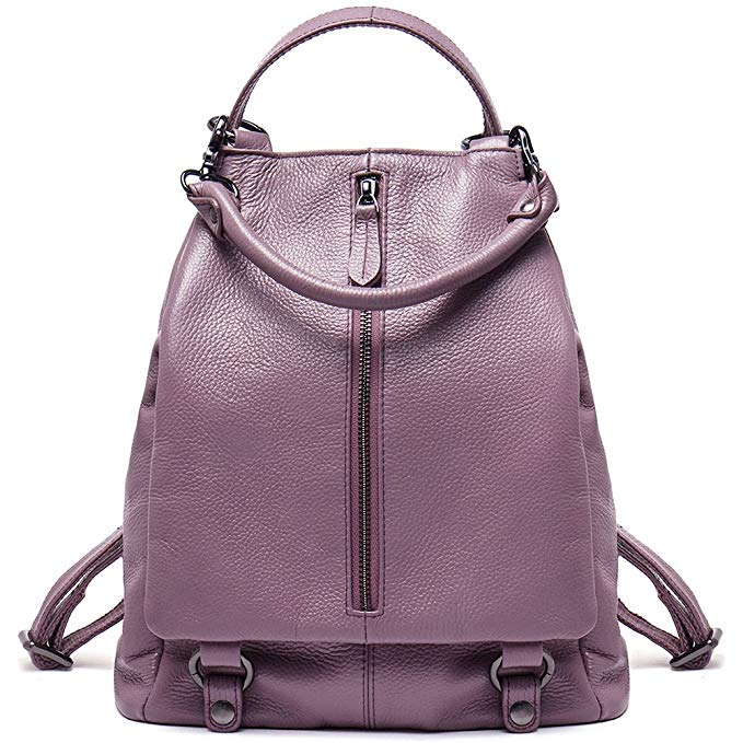 Clearance! NAWO Women's genuine Leather Backpack Casual School Purse Satchel Bag