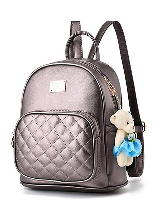 Mogor Women PU Leather Backpack Purse Satchel School Bags Knapsack for College