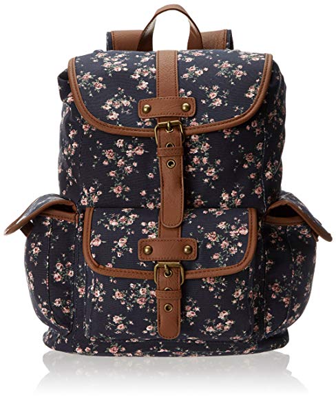 Wild Pair Ditsy Floral Cargo With Glitter Trim Backpack Handbag