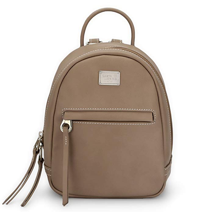 DAVIDJONES Women's Faux Leather Mini Cute School Backpack