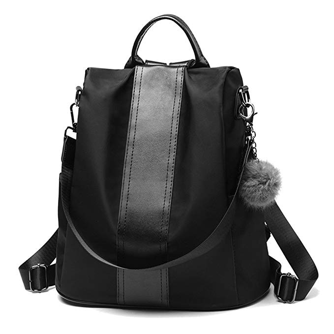 Women Backpack Purse Nylon Anti-theft Rucksack Travel School Shoulder ...